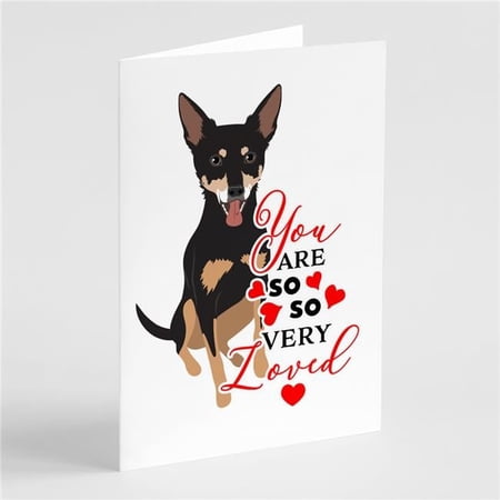 Chihuahua Tricolor #1 so Loved Greeting Cards and Envelopes Pack of 8 7 in x 5 in