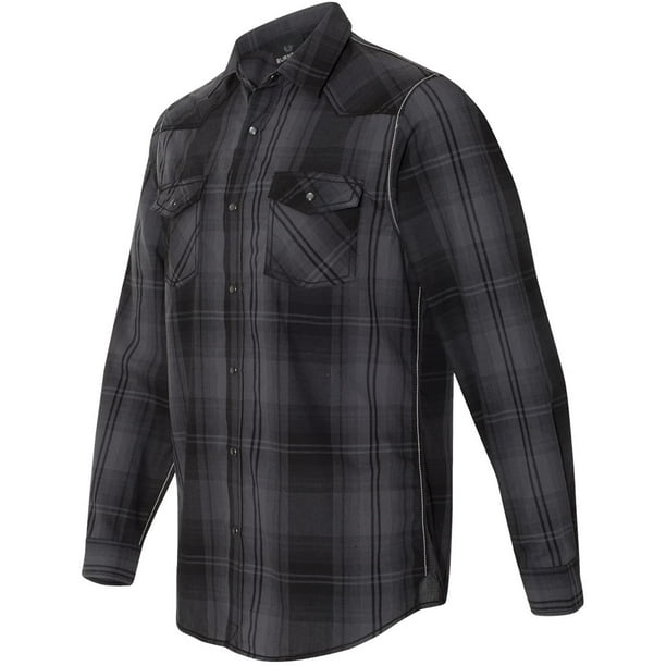 Burnside B17486223 Chemise western manches longues rouge et