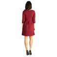 thumbnail image 3 of 24/7 Comfort Apparel Perfect Fit and Flare Maternity Pocket Dress, 3 of 4