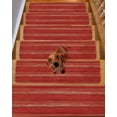 thumbnail image 2 of Stair Treads for Wooden Steps,Red Wood Grain Peel and Stick Stair Treads with Adhesive,Farmhouse Vintage Wooden Rustic Planks Non Slip Indoor Stairs Runner Rugs Mats for Elders Dogs 8"x30" 4PCS, 2 of 7
