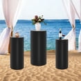 thumbnail image 5 of 3 Pcs Black Cylinder Pedestal Stands,Cylinder Pedestal Display for Wedding Baby Shower Event Decor, Round Pedestals Stand for Parties, Pillars for Wedding Birthday Party Art Decor, 5 of 18