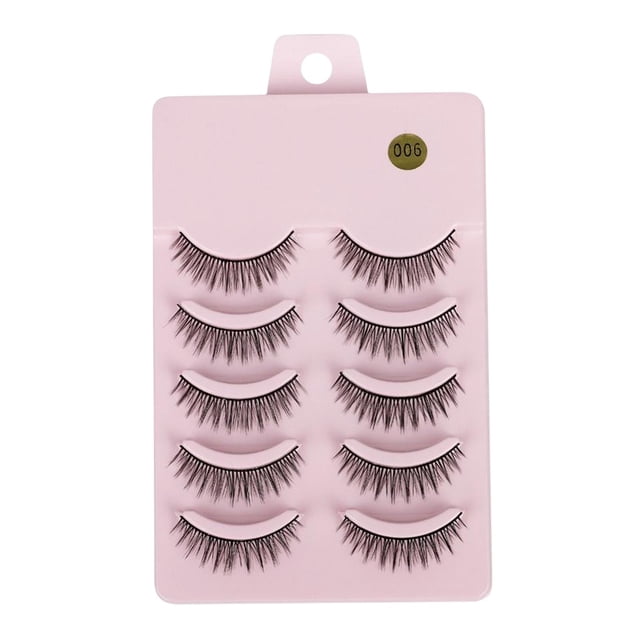 Extensión de Pestañas Postizas Fernando D Curliness Fake Anime Lashes Makeup Lash Strip 3D Grueso Desordenado 10x M-5 pares