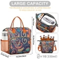 thumbnail image 4 of Elegant Tribal Paisley Lunch Tote – Dual Compartment Leakproof & Perfect for Spring and Summer, 4 of 6