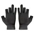 thumbnail image 1 of Guantes de pesca con corte de 3 dedos Guantes de pesca con protección solar antideslizantes (negro), 1 of 8