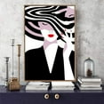 thumbnail image 3 of IDEA4WALL Framed Canvas Print Wall Art Stylish Portrait of Side Profile Woman Pop Culture Fashion Illustrations Modern Art Chic Fun Ultra for Living Room, Bedroom, Office - 16"x24" Natural, 3 of 4