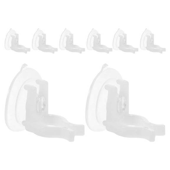 Clispeed 8Pcs Electric Window Candle Holder with Suction Clip Clear Plastic Sturdy Hold for Smooth Surfaces