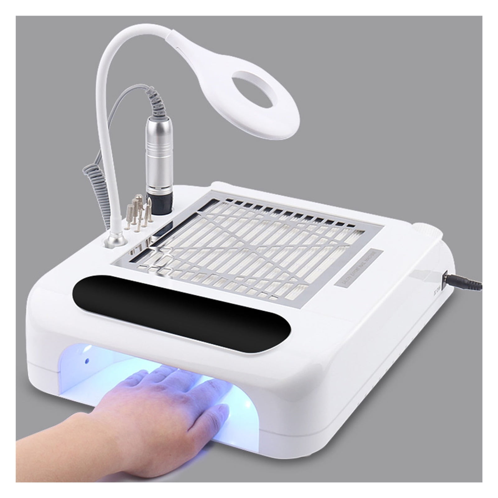 48W 6 In 1 Nail Drill Machine Polishing Machine With Nail Lamp Nail Vacuum Cleaner Salon Equipment ,Efficient Heat Dissipation