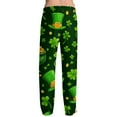 thumbnail image 4 of Men's St Patrick's Day Print Comfortable Casual Drawstring Pants Full Length Lounge Pants Soft Polyester Spring Summer Wear 2026 Dark Green S, 4 of 7