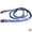 White-Blue, variant on Hilason Braided Poly Barrel Racing Contest Reins Flat 1" X 8Ft Purple