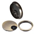 thumbnail image 3 of Uxcell 3-1/8" Cable Hole Cover Desk Grommet for Wire Organizer Zinc Alloy Bronze Tone 1pcs, 3 of 3