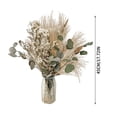 thumbnail image 3 of Natural Dried Pampas Grass Bouquet with Eucalyptus and Lagurus in Glass Vase, Boho Home Decor, Perfect for Living Room, 3 of 5
