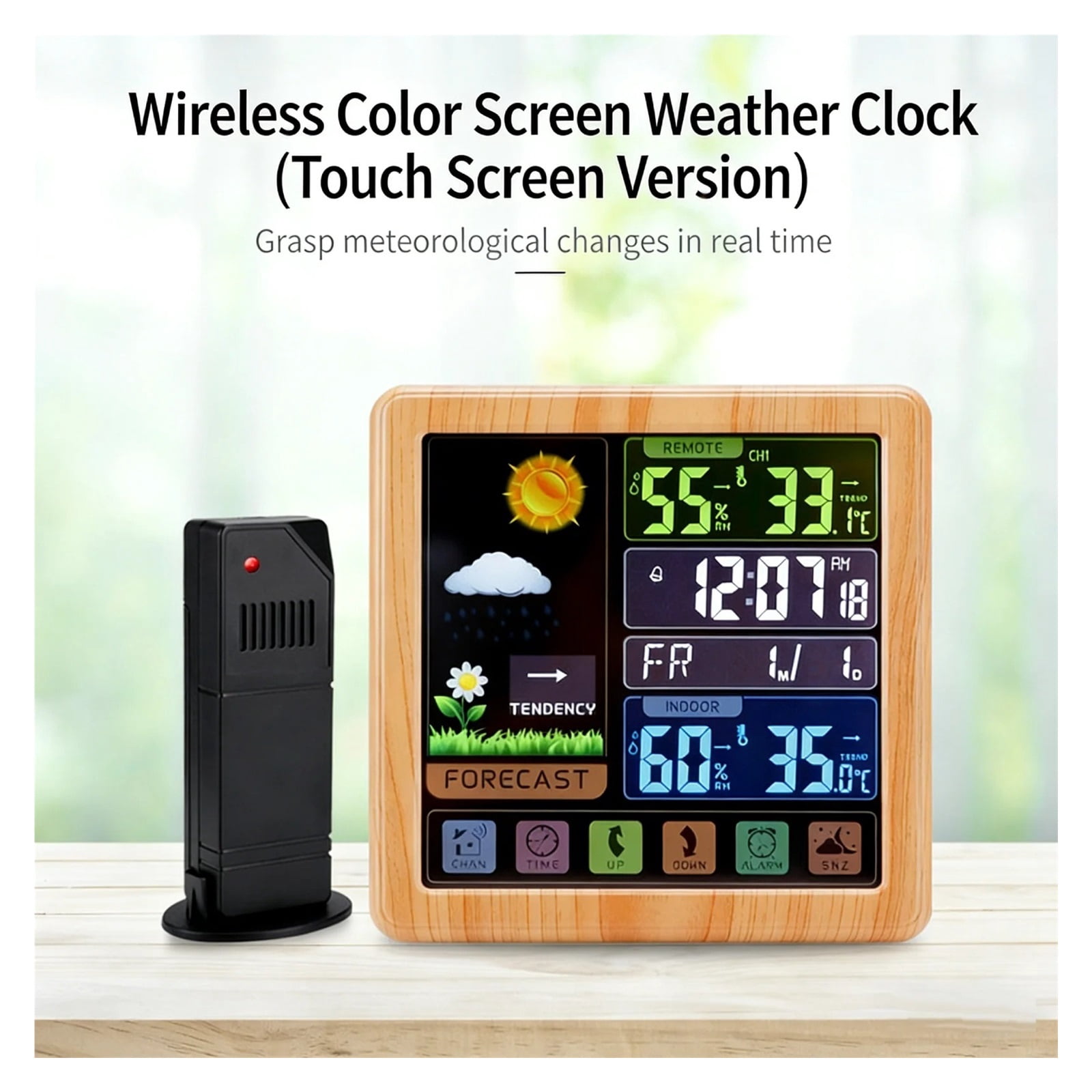 Professional Digital Temperature & Humidity Monitor, High-Stability LCD Gauge