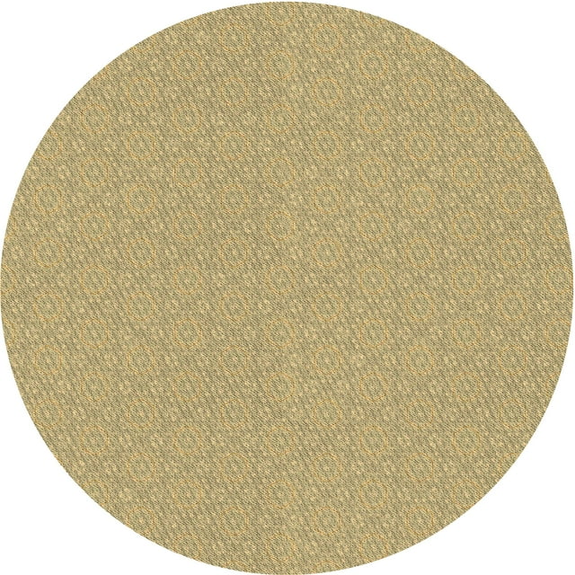 Ahgly Company Tapis Rond Lavable en Machine Intérieur Transitionnel Brun Cannelle, 8 Pieds Rond