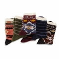 thumbnail image 2 of BambooMN Men's Cabin Double Layer Thick Soft Warm Fuzzy Comfy Home Socks, 3 Pairs Asst B, Medium, 2 of 9