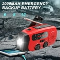 GYDEK Hand Crank Emergency Radio, Portable Radio Solar Powerd AM FM WB NOAA Weather Radio with Flashlight, Cell Phone Charge, SOS Alarm