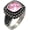 Pink, variant on Unisex Stainless Steel Personality Classic Cut Multicolor Rhinestones Gemstone Signet Ring
