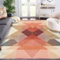 thumbnail image 6 of Geometric wool rug 10x14, Tufted carpet, Handmade, Bed, Living, room, 6 of 10