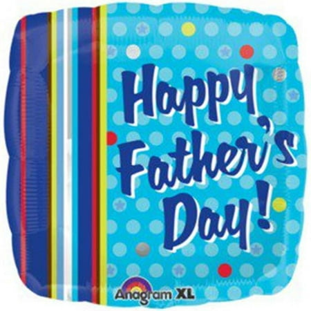 Loftus International A2-3854 18 in. Fathers Day Dots & Stripes Balloon