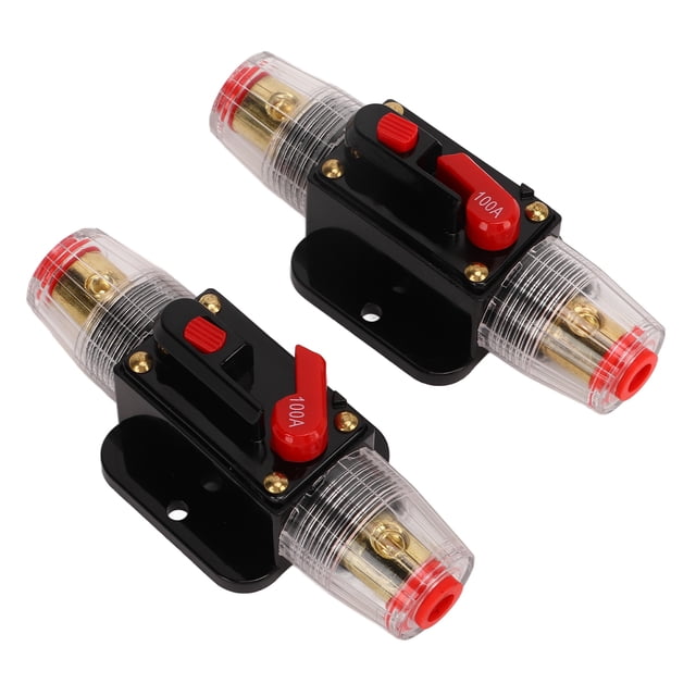 Dc Circuit Breaker, 12-24V Circuit Breaker Dc Breaker with Manual Reset Fuse Holder for Car Boat Audio System