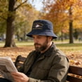thumbnail image 6 of BSJJY United States 250th Anniversary Bucket Hat, USA Flag Sun Hats for Men Women 4th of July American Flag Bucket Hat Wide Brim Summer Sun Protection Hat (Navy), 6 of 6