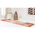 thumbnail image 2 of Unique Loom Estrella Collection Modern Abstract Runner Rug, 2 Feet 2 Inch x 6 Feet 7 Inch, Orange/Beige, 2 of 5