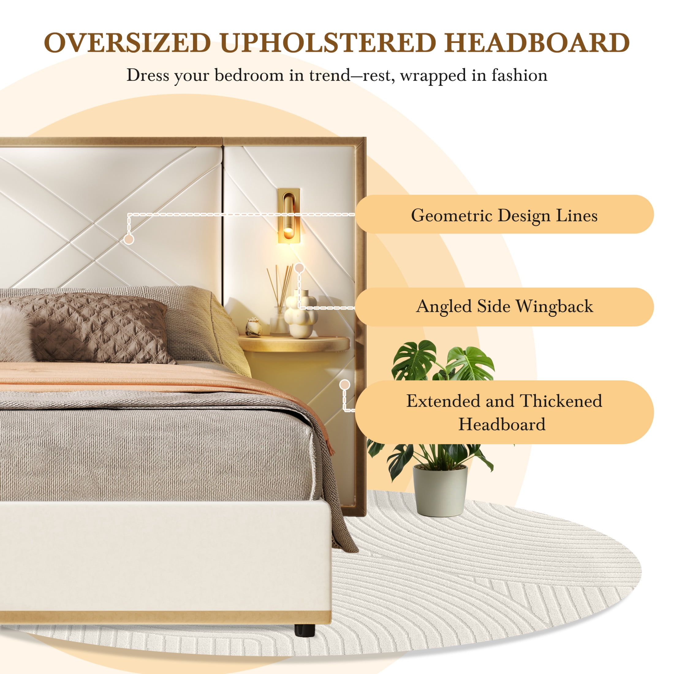 Christopher Knight Home Luxury Velvet Upholstered Queen Bed with Headboard, LED Lights, Storage Side Panels, Beige