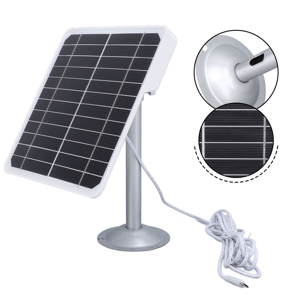 5V 20W Solar Panel Outdoor Rechargeable Camera USB Charger Adjustable Bracket