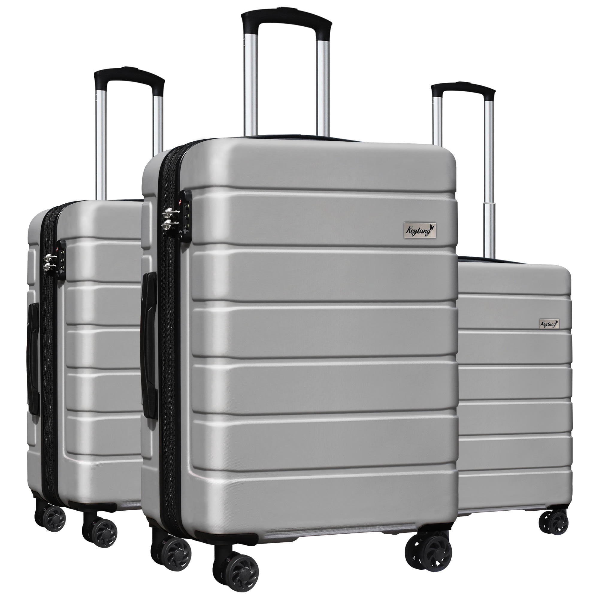 Ginza Travel Lightweight 3 Piece Hard Shell Luggage Set with