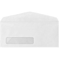LUXPaper #9 Window Envelopes, 3 7/8 x 8 7/8, Bright White, 50/Pack