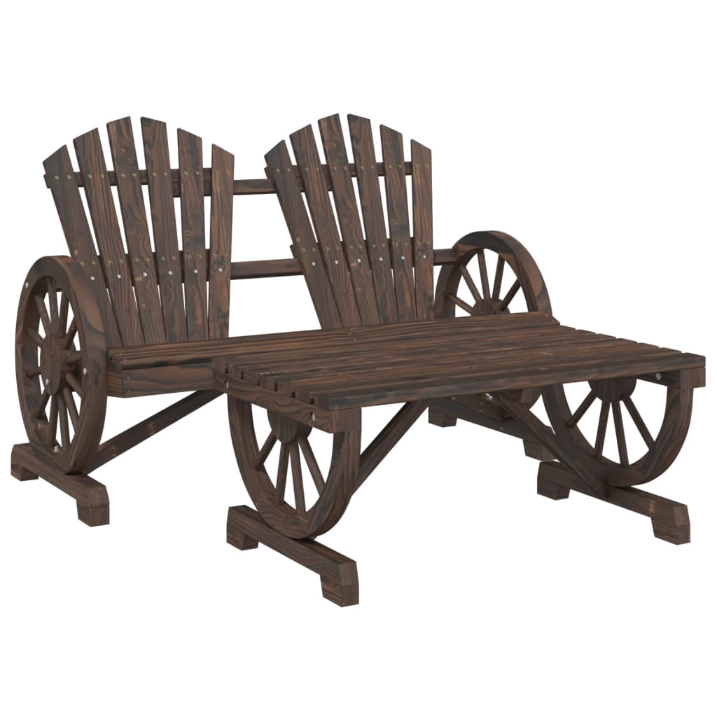 vidaXL Patio Lounge Set Outdoor Garden Seat Furniture 4 Piece Solid Wood Fir