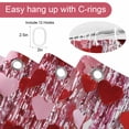 thumbnail image 2 of Valentine's Day Bathroom Shower Curtain, Romantic Ombre Pink Falling Love Heart Shiny Foil Fringe Waterproof Washable Soft Bath Curtain for Bathtub Decor with 12 Hooks&Grommet, 36x72 Inch, 2 of 9