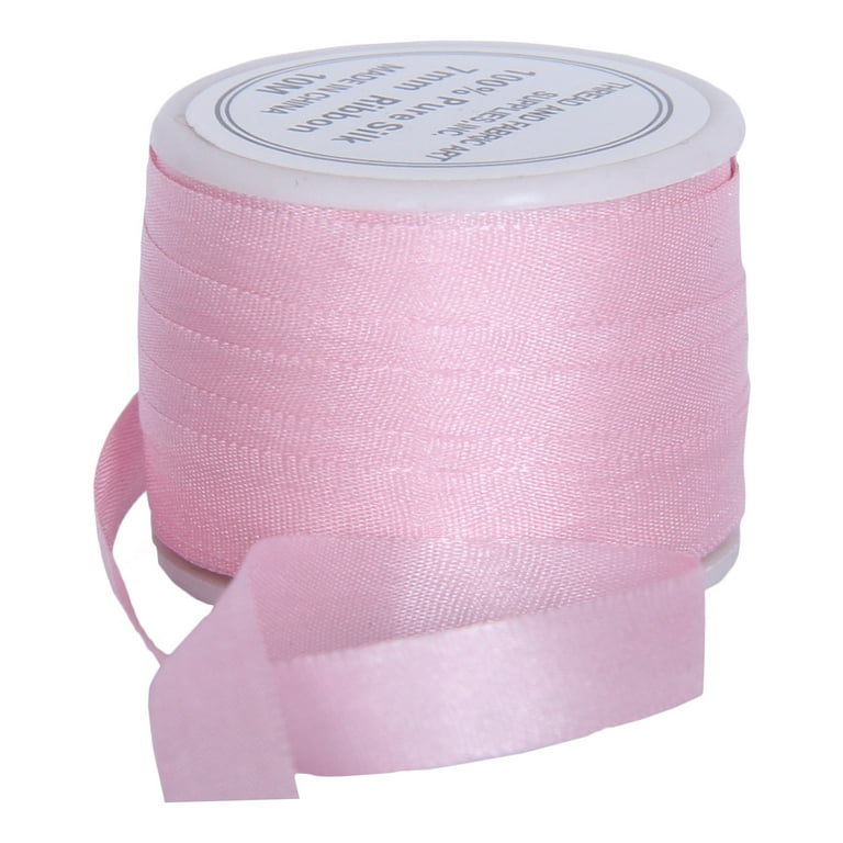  Threadart 100% Pure Silk Ribbon - 4mm White - No. 003