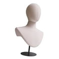 thumbnail image 2 of TOOYFUL Mannequin Head Hat Display Model Freestanding Desktop Decorative Adjustable Height Hat Rack for Hairpiece Cap Headset Glasses Black Base, 2 of 10