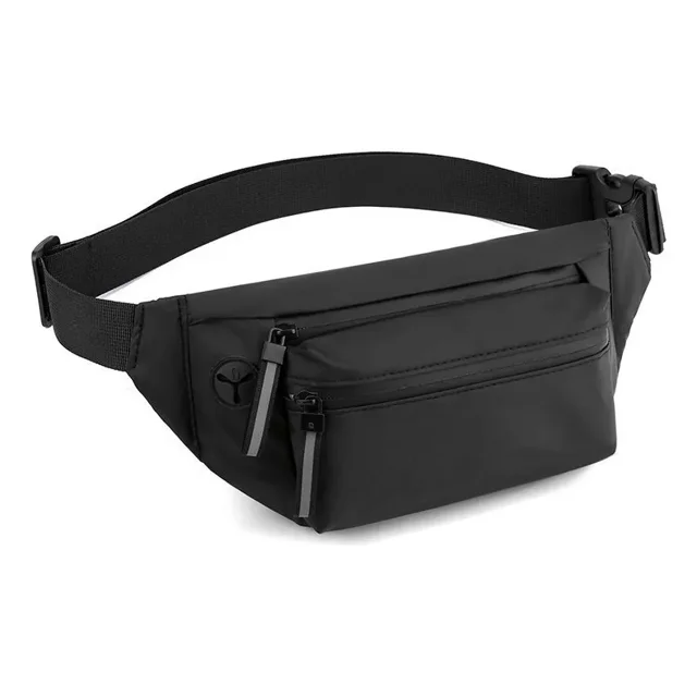 Riñonera Deportiva Quanna Cangurera Impermeable Para Hombre Y Mujerriñonera Para Correr Impermeable, Cangurera De Senderismo Al Aire Libre, Riñonera De Viaje Con Cinturón Ajustable, Bolsa Negro