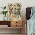 thumbnail image 5 of Vintage Fashion Beach Art Print, Retro Women Coastal Art for Living Room Bedroom Hotel Cafe Office, 5 of 8