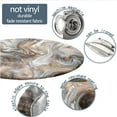 thumbnail image 6 of Round Marble Table Cloth, Elastic Waterproof Sand Brown Retro Marbling Texture Fitted Tablecloth for 52" Tables, Polyester Backed Wipe Clean Table Covers for Dining, Camping, Outdoor, 6 of 6