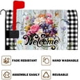 thumbnail image 3 of PBOBRIICH Welcome Colorful Floral in Blue Gray Wooden Magnetic Mailbox Covers Standard Size 21x25.5, 3 of 5