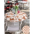 thumbnail image 5 of Outdoor Tablecloth with Umbrella Hole for Patio/Picnic/Party/Camping, Orange Palm Tree Waterproof Table Cloth Round Cover Washable, Summer Tropical Tree Coastal Beach (Dia 54"), 5 of 9