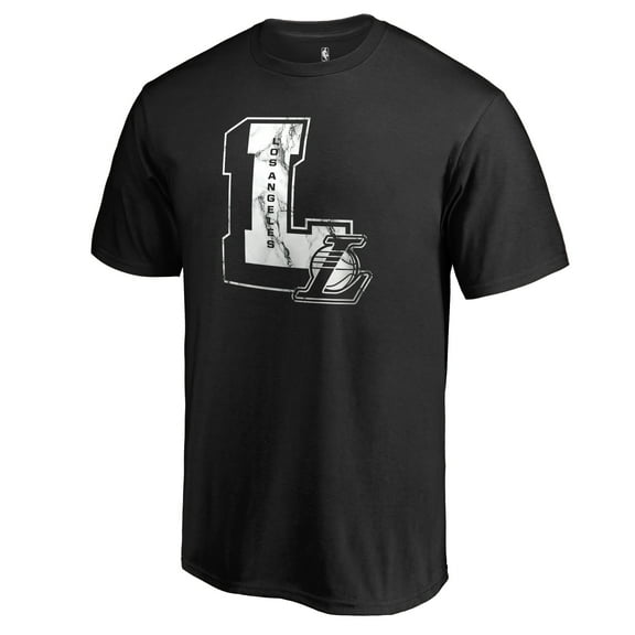 Men's Black Los Angeles Lakers Letterman T-Shirt