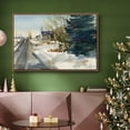 thumbnail image 6 of Congregational Church in Winter - Framed Gallery Wrapped Holiday Canvas - 25 x 37 - Rosewood Frame, 6 of 8