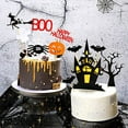 thumbnail image 3 of 3set Halloween Bat Cupcake Toppers Black Glitter Bat Halloween Cupcake Picks Cake Decorations Supplies, 3 of 5