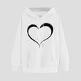 thumbnail image 2 of mihongmao Sales Today Prime Women's Print Winter Hoodie Pullover Tops Long Sleeved Comfortable Sweatshirt,Womens Tops under $5 White S, 2 of 6