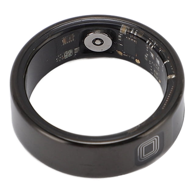 Smart Ring Fitness Tracker, Pantalla de Visualización, Seguimiento de ActiviDad Física y Sueño Portátil, Monitoreo del Podófo del Tiempo, IP68 A Prueba de Agua, Estuche de