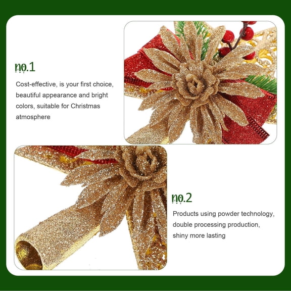 BESTYASH Multi Color Xmas Star Adornment Decorative Five Pointed Star for Christmas Tree Decoration