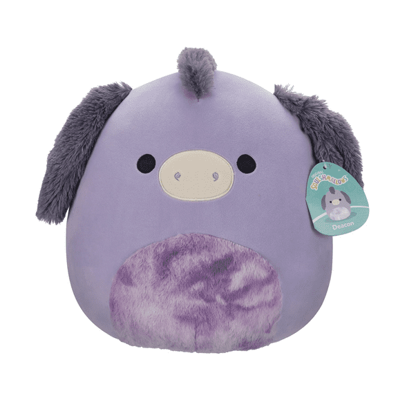Squishmallows Deacon the Donkey Purple Tie-Dye Belly 12 Inch