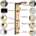thumbnail image 5 of Senlesen Brushed Gold Shower Panel Tower LED Rain&Waterfall Massage System Body Jet, 5 of 12