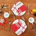 thumbnail image 5 of GZHJMY Santa Claus Check Cloth Napkins Set of 4 Pack, Washable Soft Table Dinner Napkins 20 inch for Kitchen, Hotel, Party, Wedding Washcloths, 5 of 7