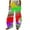 Multicolor, variant on Xixinqiwan Mardi Gras Women's Wide Leg Pants,Mask Graphic Print Casual Elastic Waist Drawstring Straight Leg Pants Carnival Party Costume