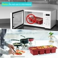 thumbnail image 6 of Silicone 4-Cavity Freezer Food Storage with Lid Ice Cube Tray, 6 of 7