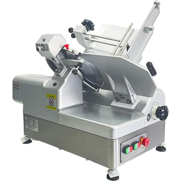 Commercial Countertop Automatic Electric Meat Slicer – 12-Inch Stainless Steel Blade, 920W / 110V, 8.3" Width & 0.5" Thick, Up to 80 Pcs/min, Deli Slicer for Restaurant & Home Use